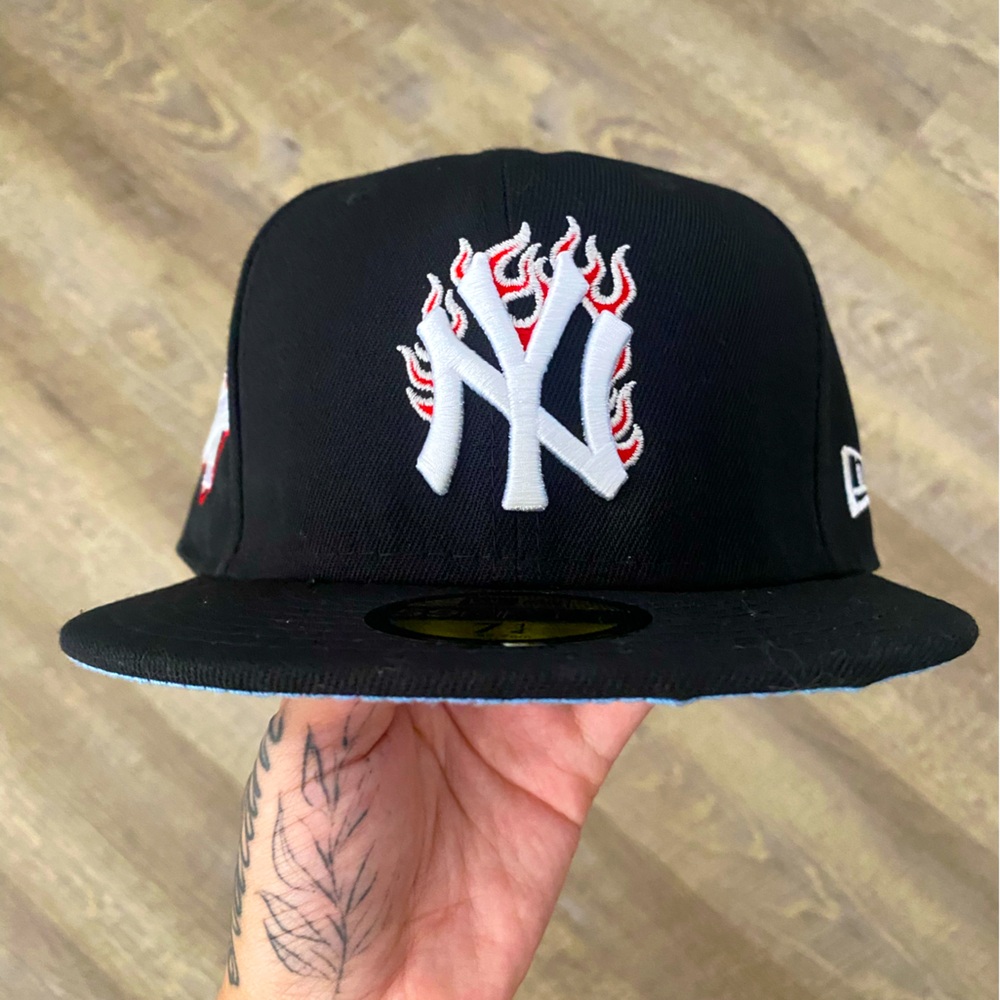 NY Yankees Team Fire Fitted 7 1/4